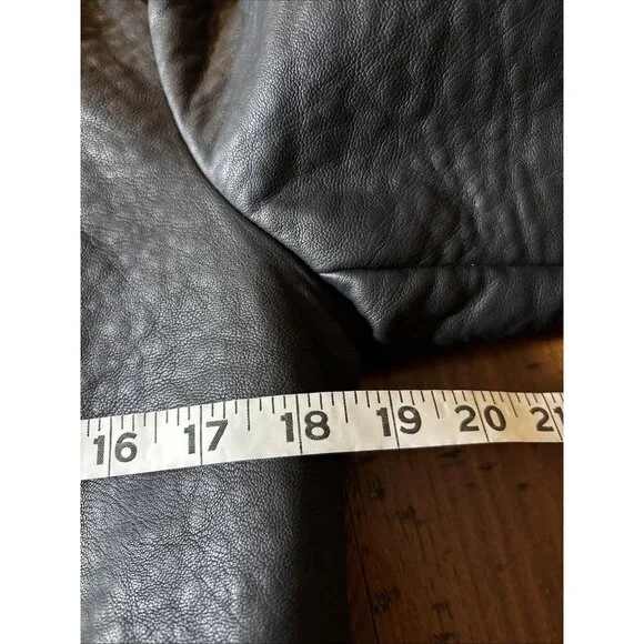 Free People Faux Black Leather Biker Jacket Size 10 - Picture 5 of 7